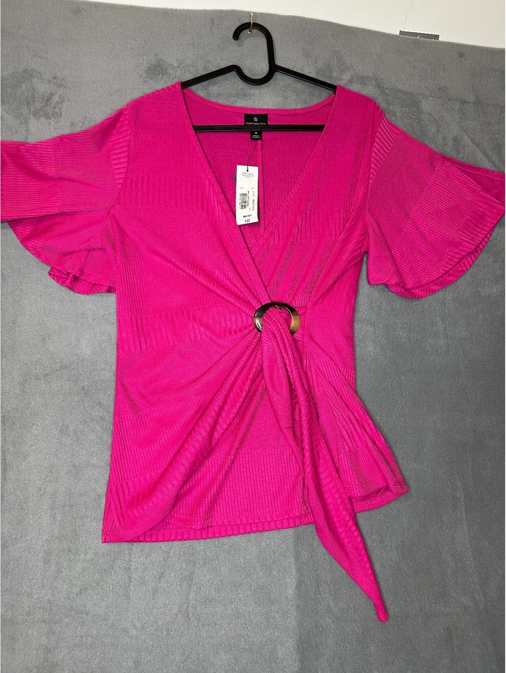 Worthington Pink wrap Blouse